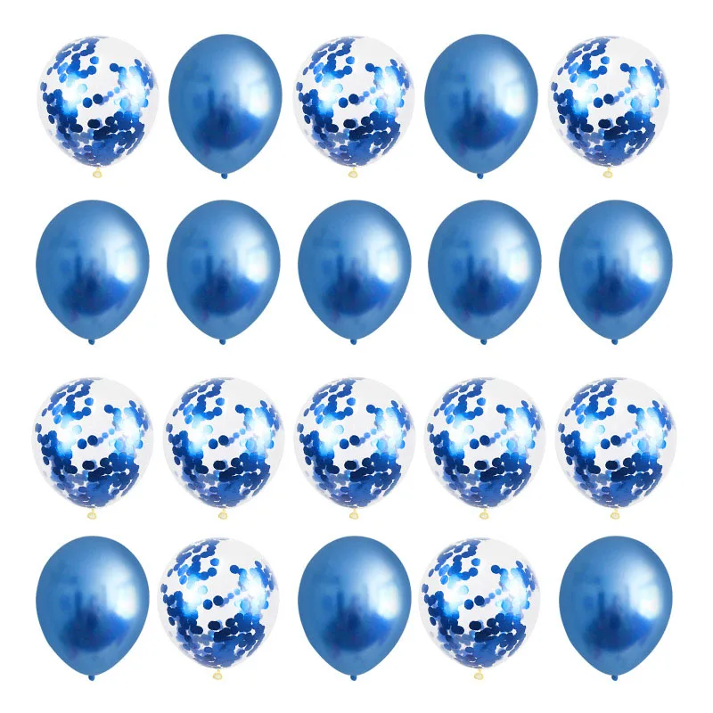 20pcs balloon 20 шт. 12 дюймов Металлические Блестящие конфетти шары с гелием для вечеринки в честь Дня рождения свадебные праздничные вечерние шары - Цвет: 20pcs balloon
