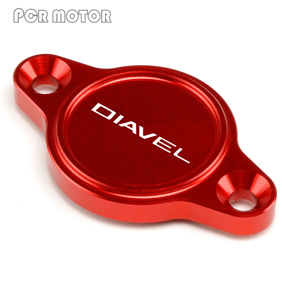 

С логотипом CNC Крышка масляного фильтра для двигателя Ducati Diavel 2011 2012 2013 2014 2015 Запчасти для мотогонок