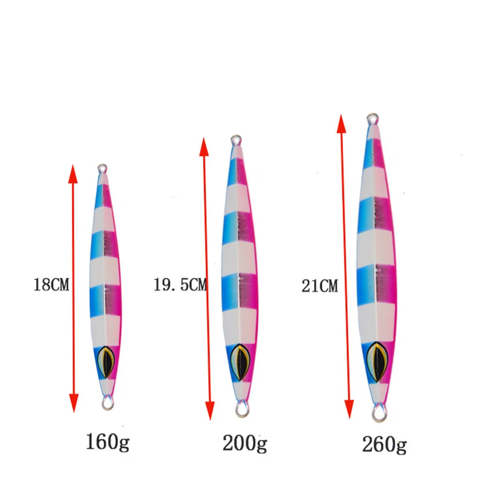 4 шт. глубоководная рыболовная лодка светящаяся Зебра медленный джиг приманка