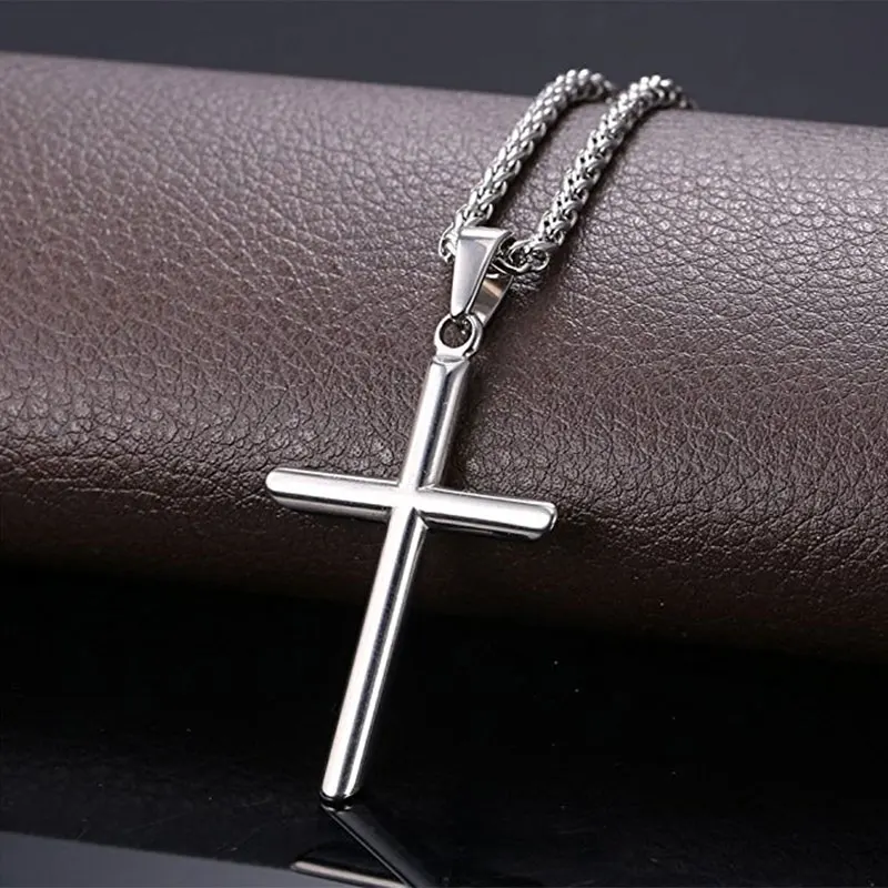 Мужской кулон позолоченный 316L из нержавеющей стали крест религиозная подвеска