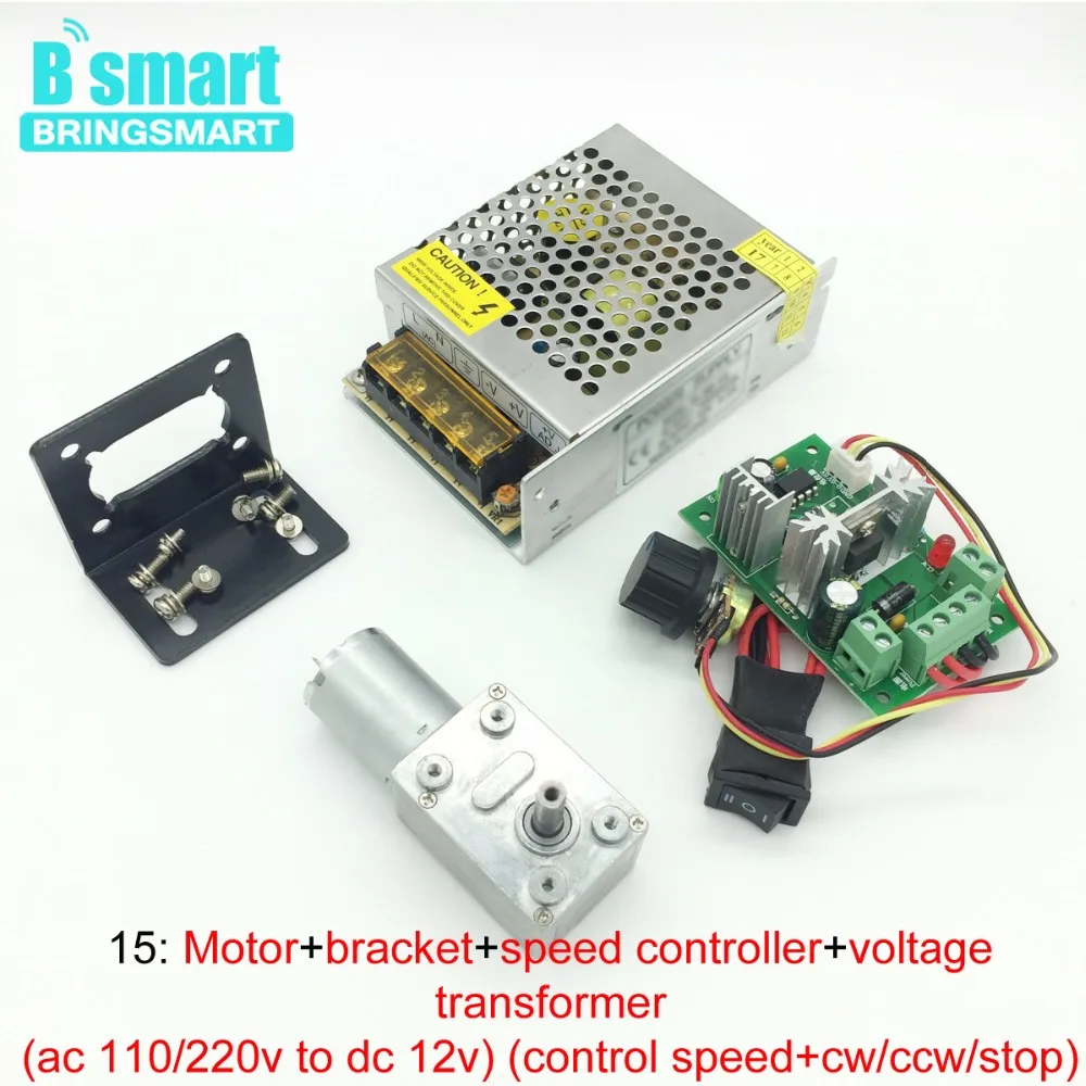 Bringsmart DC 12 В Двигатель 10 об./мин. jgy-370 червь Шестерни Двигатель группы 12 вольт Двигатели для автомобиля кронштейн Скорость Управление Беспроводной Управление лер Питание мотор редуктор электродвигатель