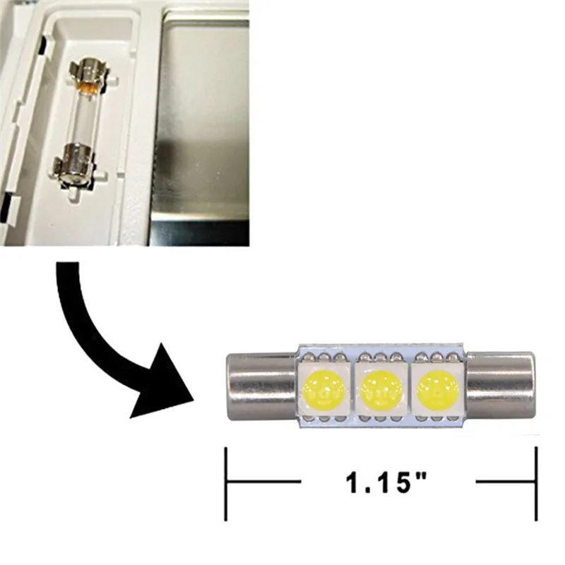 Новый 4 шт. супер яркий 29 мм 3 SMD 5050 фестон светодиодный светильник низкое