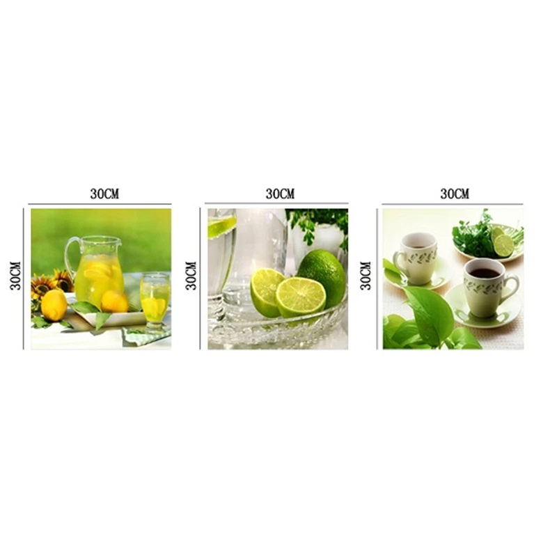 Unframed 3 Панель современные печатные фрукты лимон живопись Картина на холсте