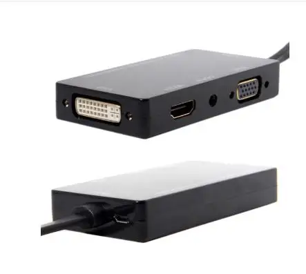 

HDMI DVI VGA Аудио 4-в-1 переходник к VGA адаптер кабель многопортовый сплиттер конвертер для HDTV ПК монитора проектора черный