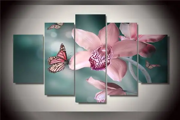 Hd печать бабочка Орхидея картина холст декор комнаты плакат Бесплатная