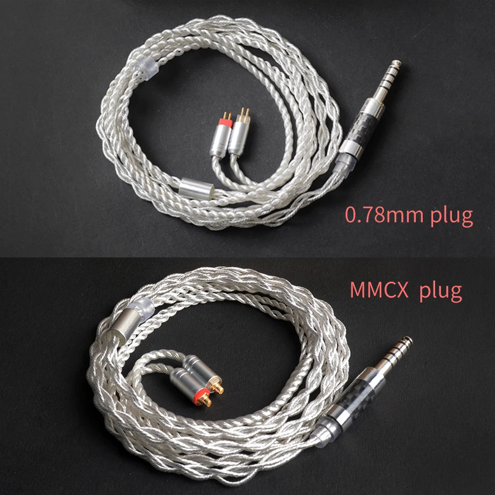 Okscc OCC MMCX 0 78 мм Интерфейс 2PIN наушники кабели 4 баланс штекер покрытый серебряный