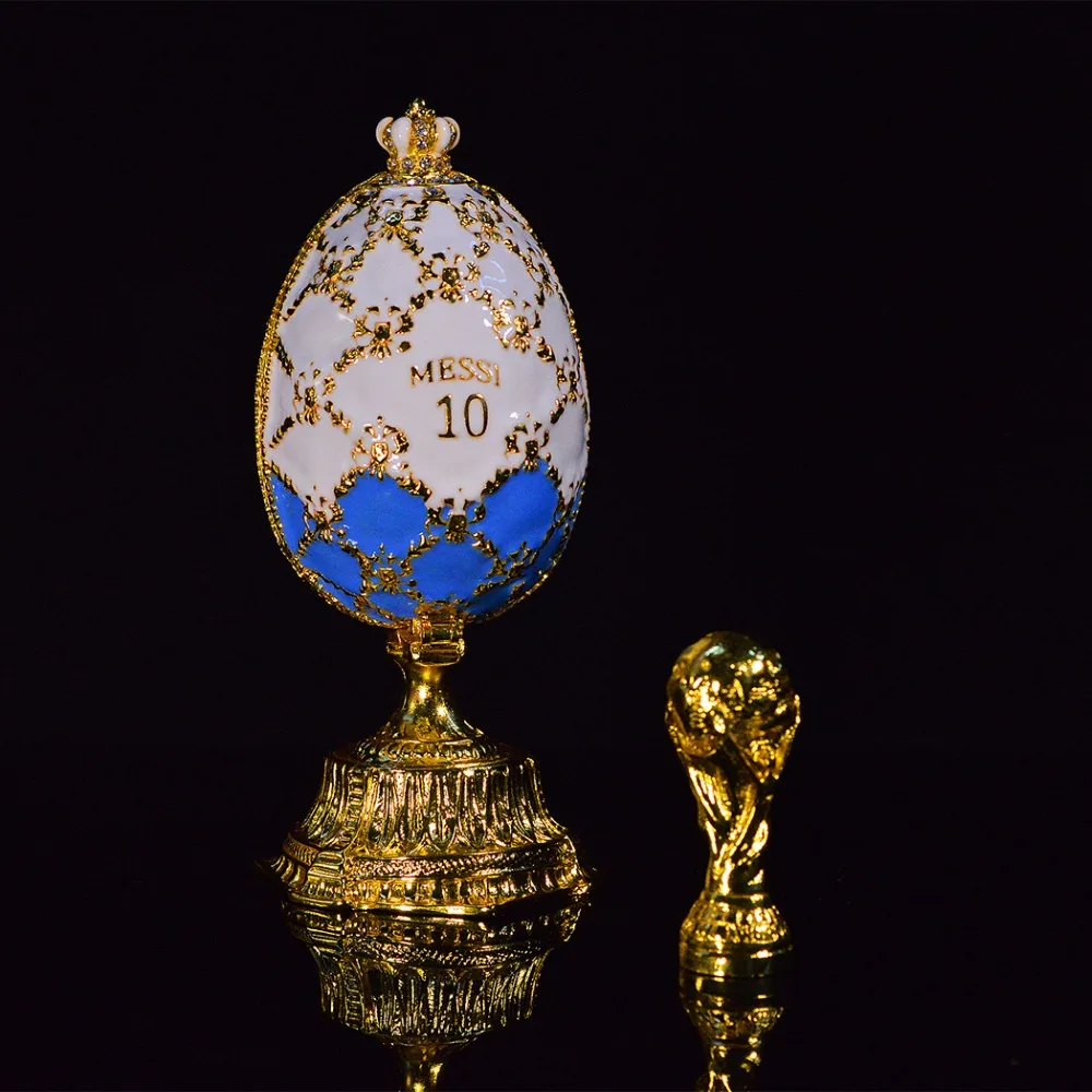 QIFU Новое поступление лучший подарок яйцо Faberge в стиле Российской футбольной