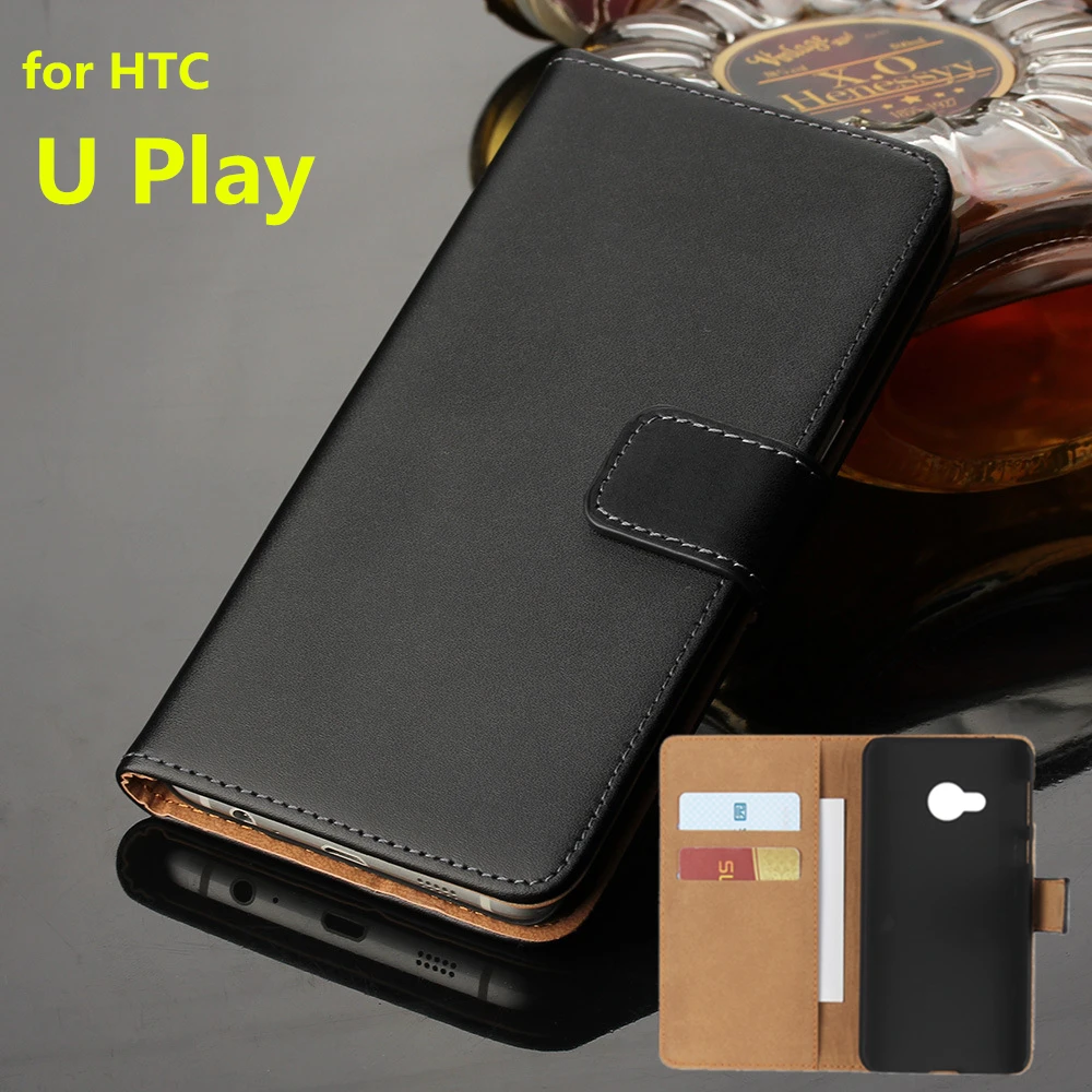 Премиум кожаный флип чехол Роскошный кошелек для HTC U Play держатель карт телефона