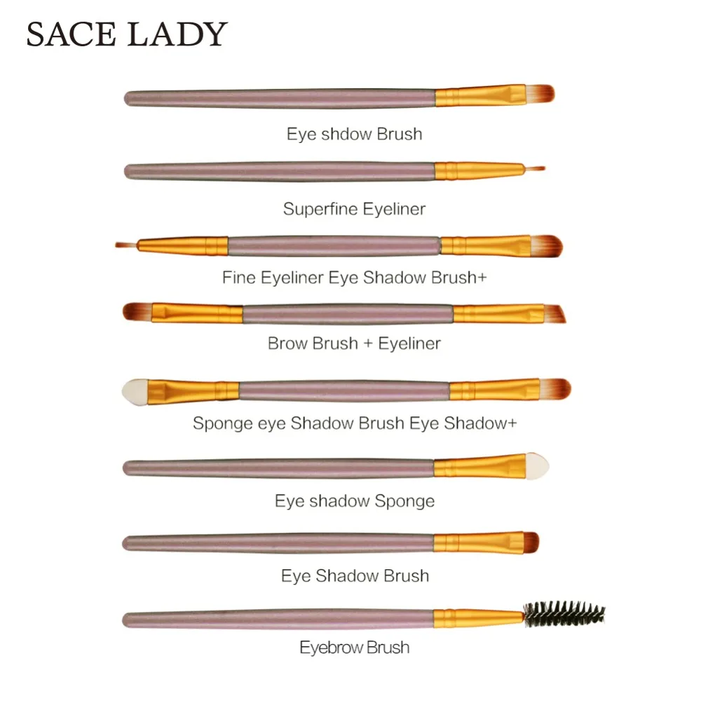 Набор кистей для макияжа SACE LADY 15 шт. профессиональная кисть консилера бровей