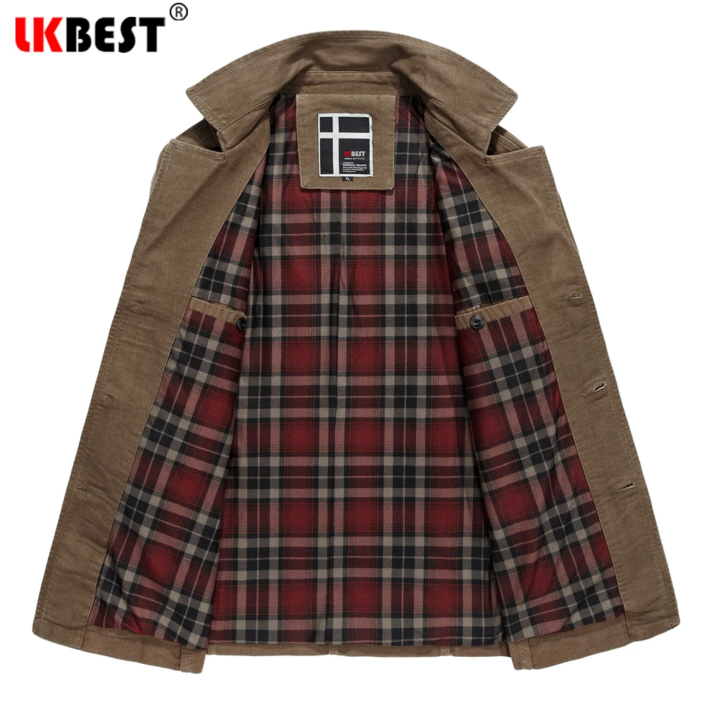LKBEST новый зимний Тренч мужская хлопковая зимняя куртка Мужская ветрозащитная