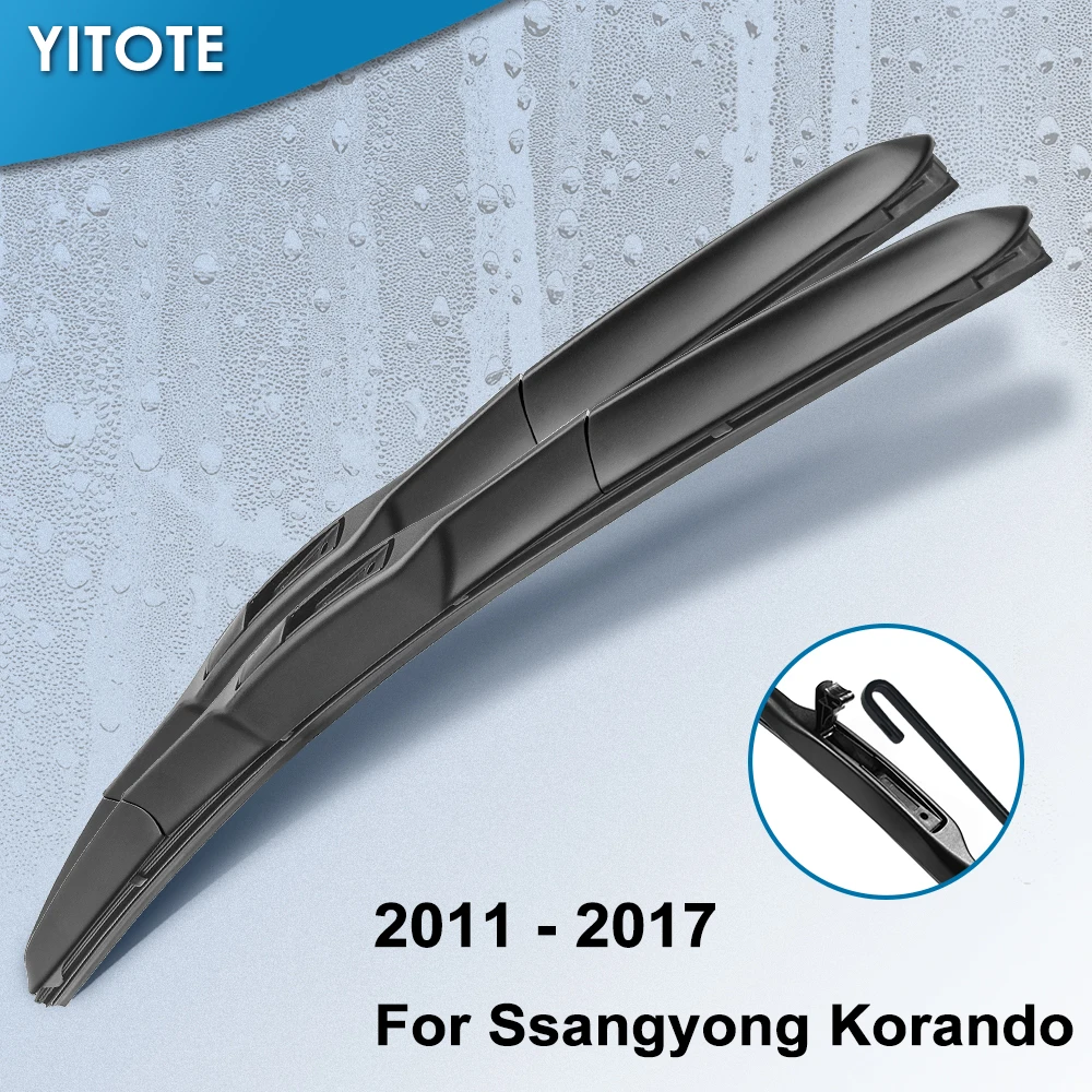 

Гибридные щетки стеклоочистителя YITOTE для лобового стекла Ssangyong Korando Fit Hook Arms 2011 2012 2013 2014 2015 2016 2017