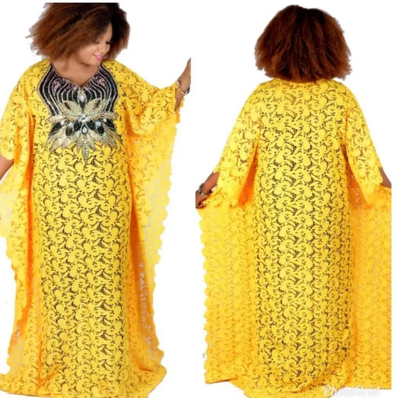 Женское кружевное платье с блестками элегантное в африканском стиле | Африканская одежда -33027477077