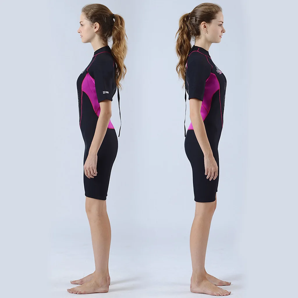 Женский гидрокостюм с коротким рукавом эластичный 3 мм костюм для дайвинга