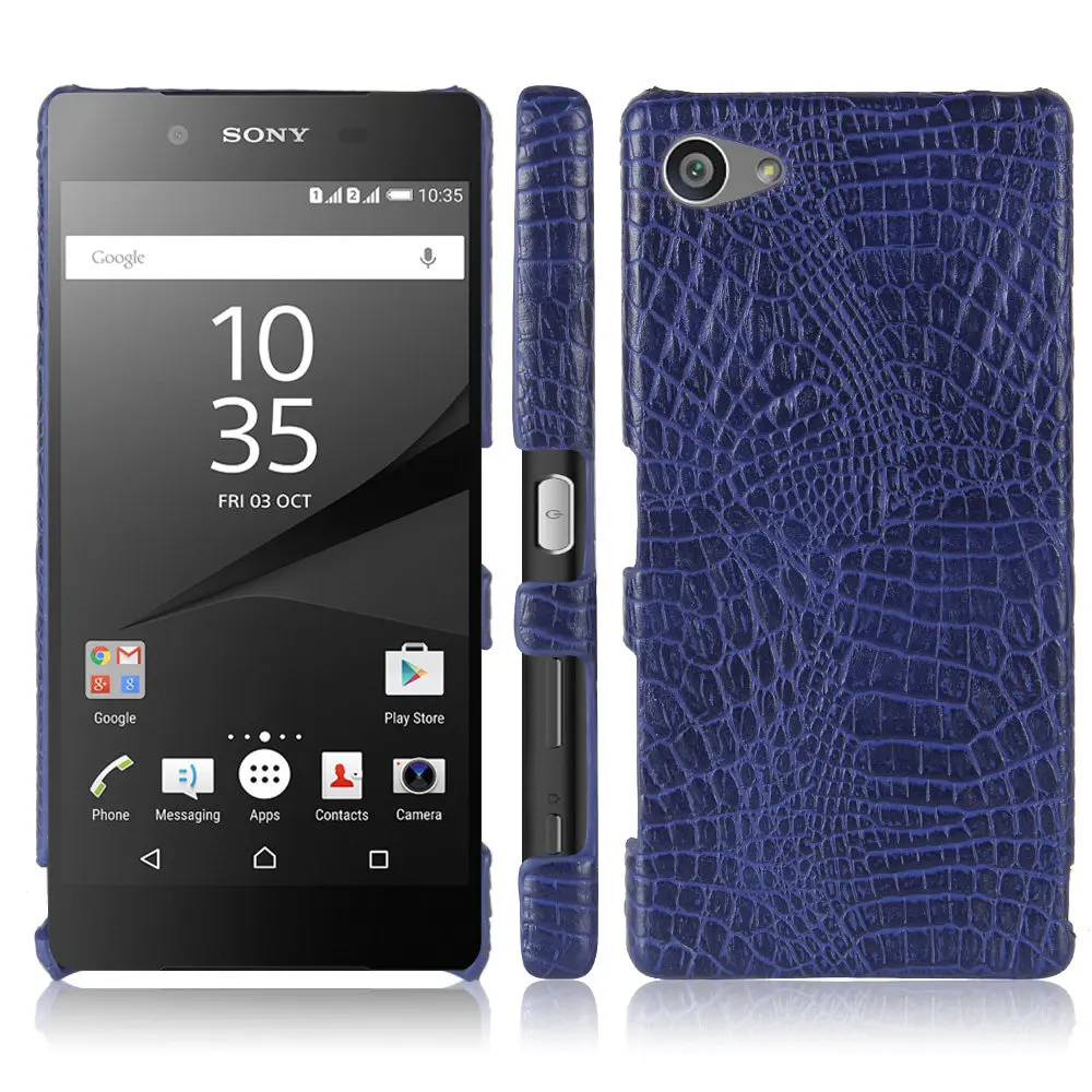 Защитный чехол из крокодиловой кожи для SONY Xperia Z5 Compact Жесткий Чехол ПК защитный