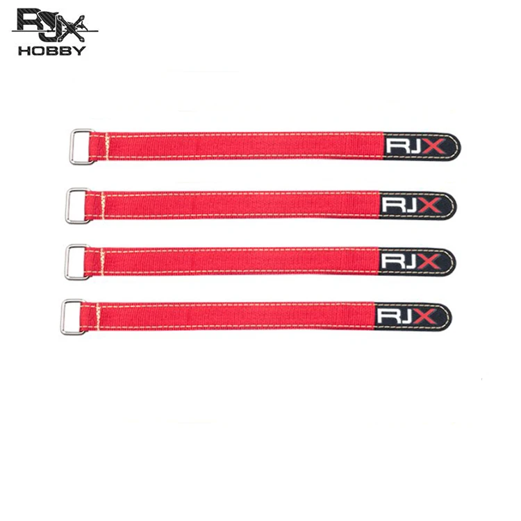 4pcs 250x20mm Red 4 шт. RJX кевлар Magic Tie Down Противоскользящий нескользящий ремень для аккумулятора с металлической застежкой для радиоуправляемых дронов Lipo аккумуляторная батарея - Цвет: 4pcs 250x20mm Red