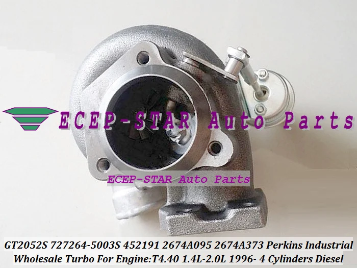 Турбокомпрессор GT2052S 727264 5003S 452191 0003 2674A095 2674A373 для Perkin Industrial T4.40 1996 л |turbocharger