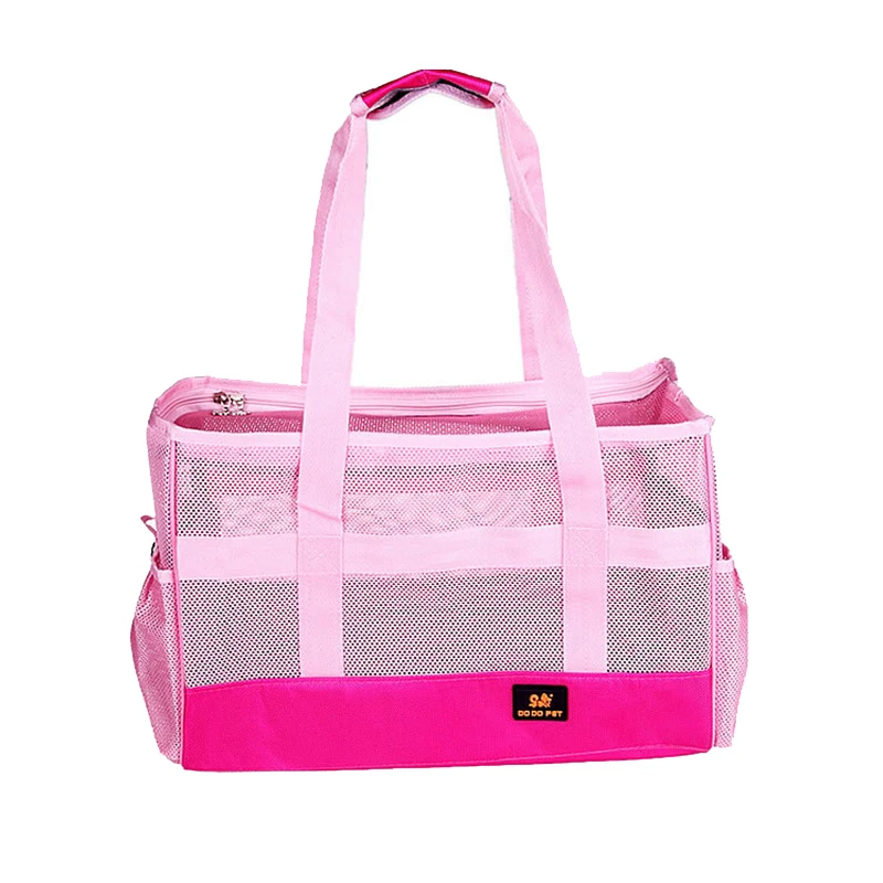 Милая розовая переноска для собак летняя Воздухопроницаемая сетчатая и кошек с
