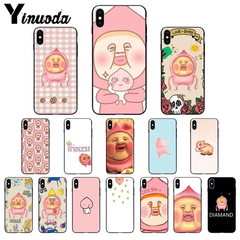 11pro MAX Японский милый мультяшный мягкий силиконовый черный чехол для iPhone 8 7 6 6S Plus X