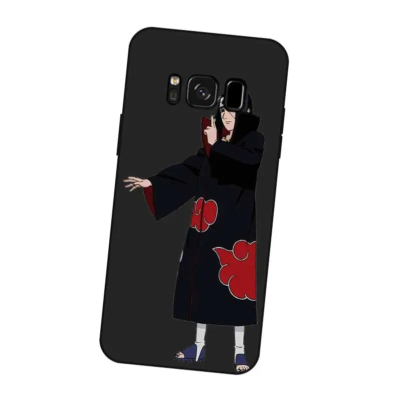 P004 Akatsuki Clear Black Silicone Case Cover For Samsung Galaxy S5 S6 S7 S8 S9 S10 5G S10E S11 S11E Lite Edge Plus |