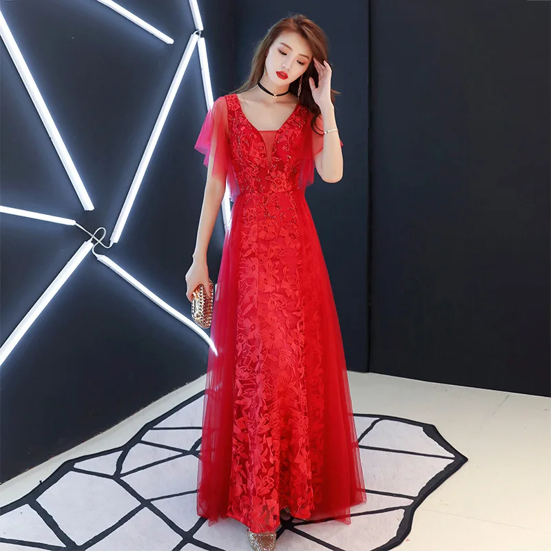 Бордовые Длинные Выпускные платья Элегантное ТРАПЕЦИЕВИДНОЕ прозрачное