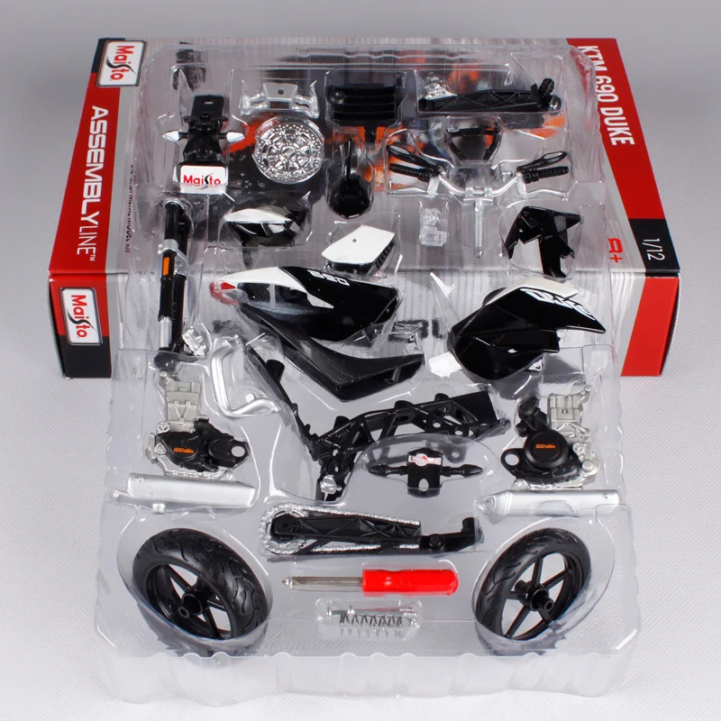 1/12 миниатюрные Brinquedos Diy сборочные модели мотоцикла строительные наборы KTM 690 Duke головоломка для детского подарка или коллекции