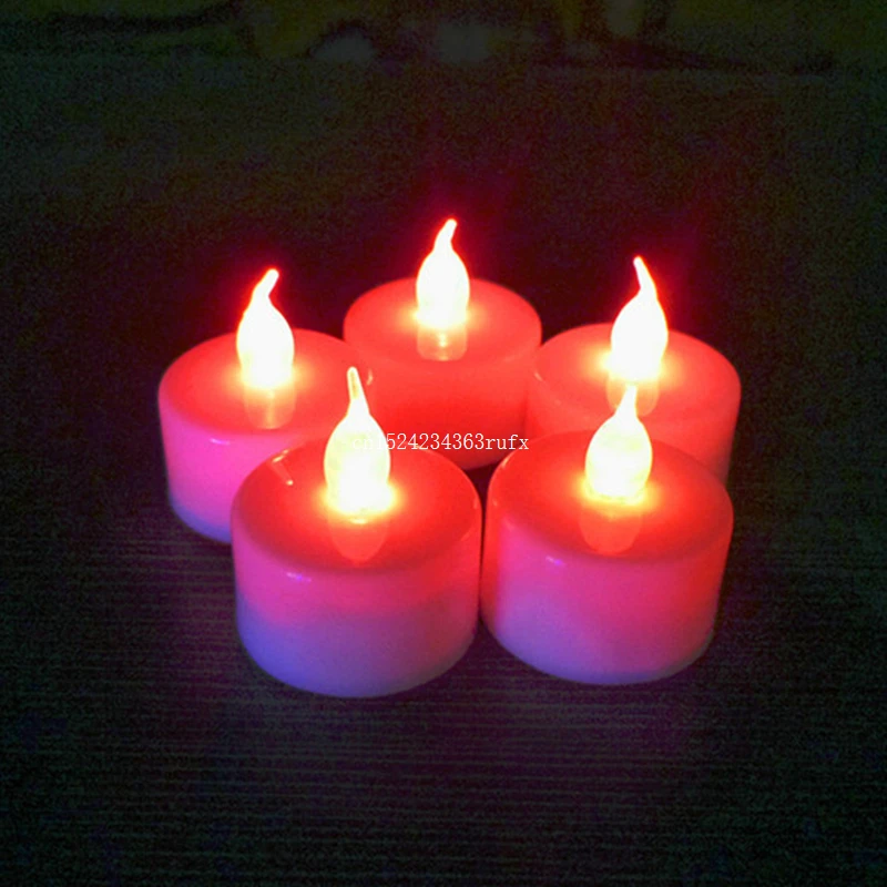 500 шт. светодиодные Чайные светильники на батарейках поддельные свечи пасхальная