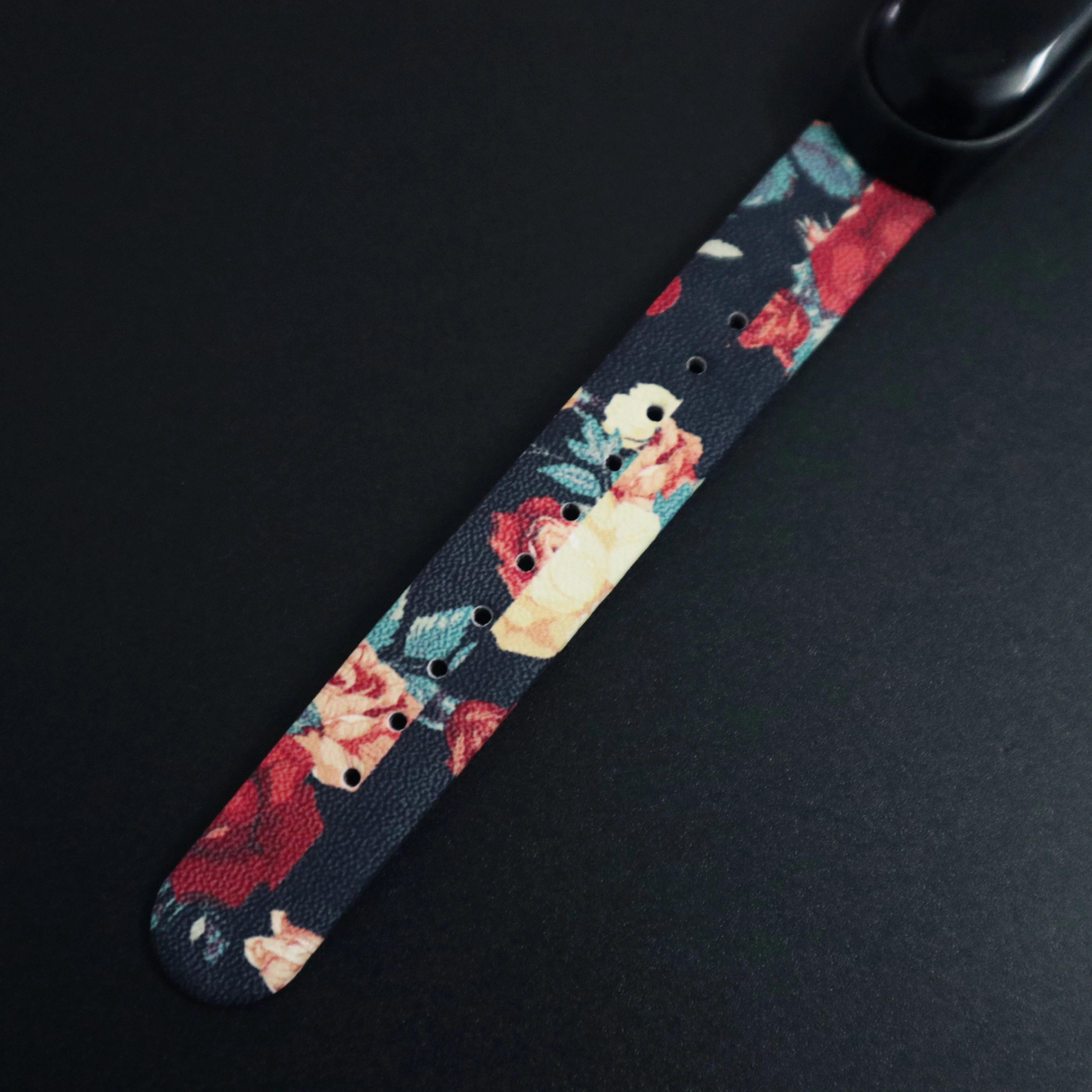 Браслет с цветочным принтом для huawei Honor band 4, кожаный металлический ремешок Honor band 4, браслет Pulseira Accesorio