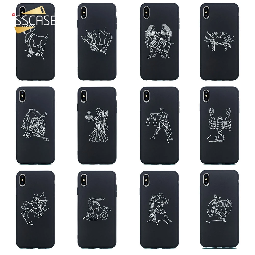 Чехол KISSCASE Twelve concellations для iPhone 7 Plus 8 XR X XS MAX модные мягкие чехлы из ТПУ 6 6S |