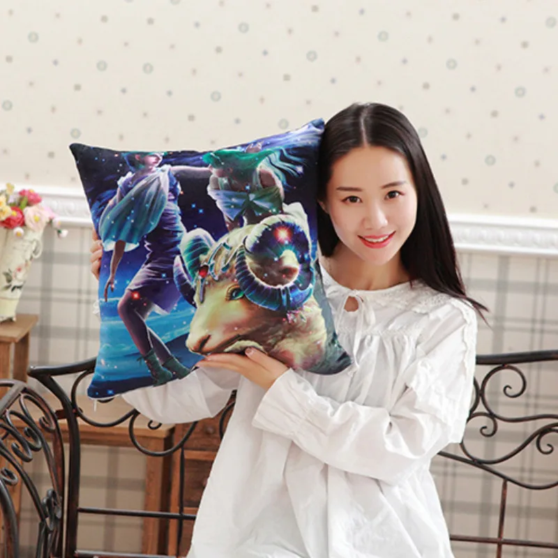Kawaii аниме двенадцать созвездий Подушка набивка мягкая плюшевая Милая модная