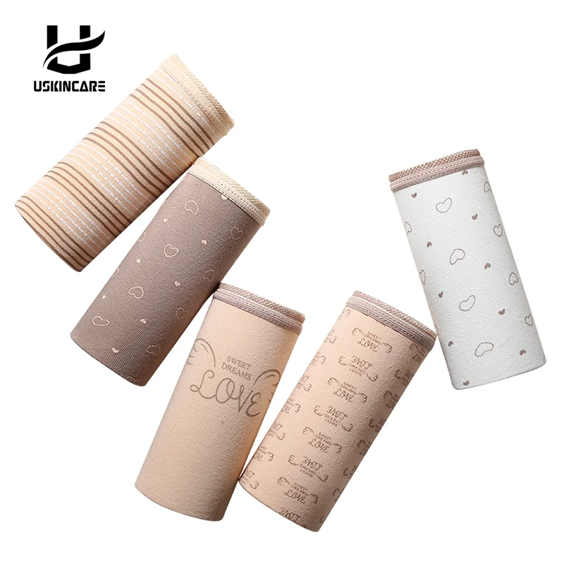 Uskincare трусики для женщин 5 шт./лот хлопок краткое нижнее бельё девочек лук
