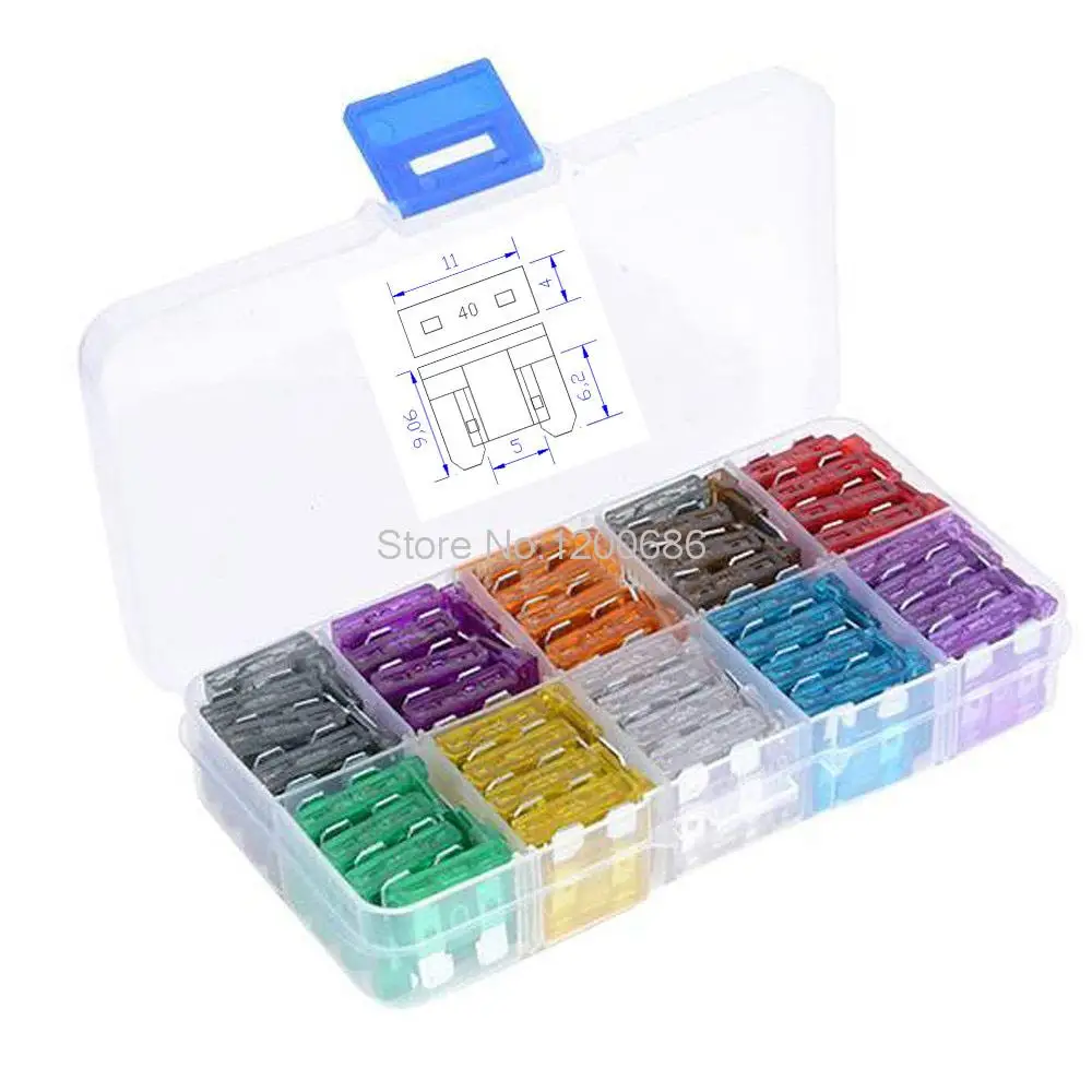

New 100pcs Standard Blade Fuse 2A 3A 5A 7.5A 10A 15A 20A 25A 30A 35A