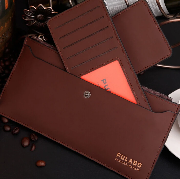 Модные мужские кошельки креативный дизайн с двумя мобильными страницами кошелек