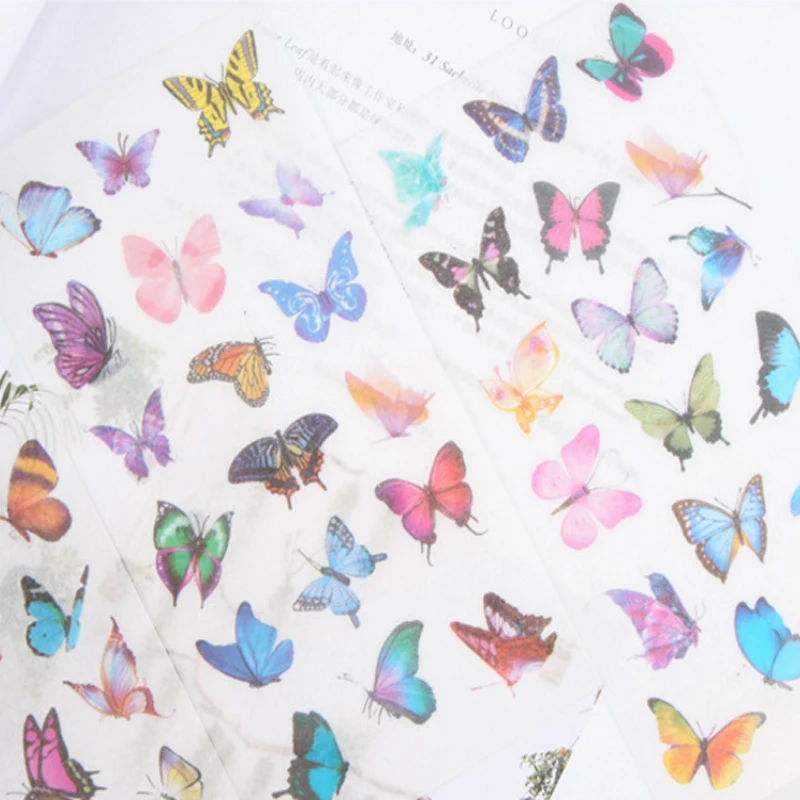 15 упаковок/партия бумажные наклейки-бабочки для скрапбукинга | Дом и сад