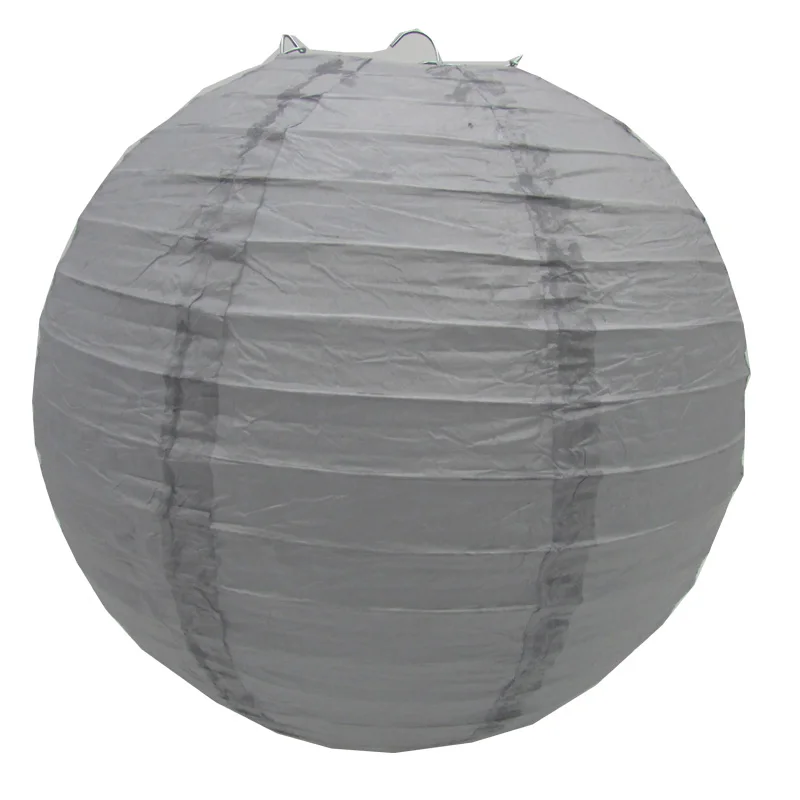 

10pcs per lot grey Chinese Paper Decorative Lantern