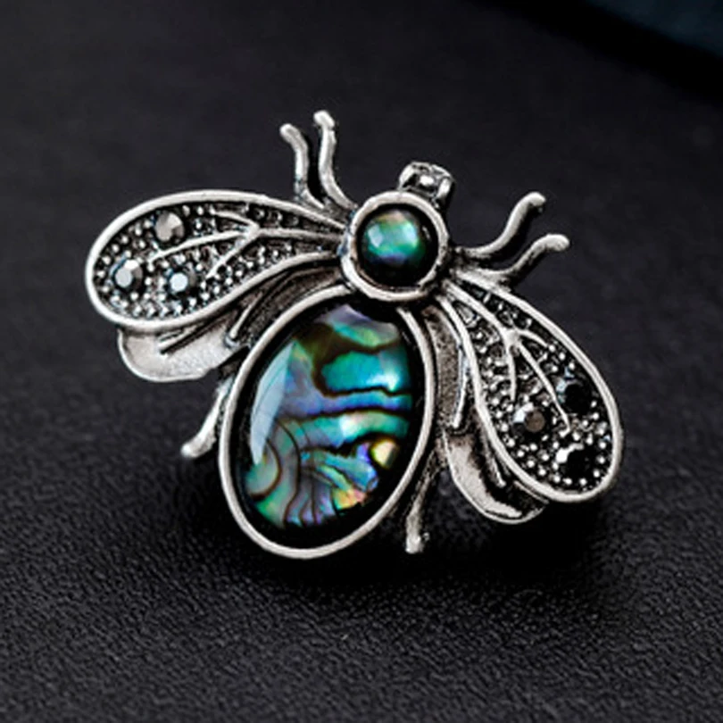Высокое качество ушка В виде ракушки брошь Шпильки Мода ретро Пчелка унисекс