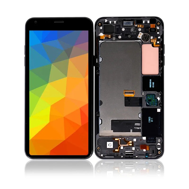 ЖК дисплей для LG Q6 2017 экран с сенсорным дигитайзером + рамка экраном и рамкой