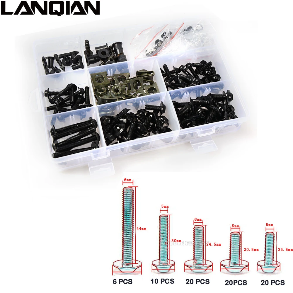 Универсальные болты для обтекателя мотоцикла винтовые гайки Honda CBR900RR CBR1000RR Hornet 600