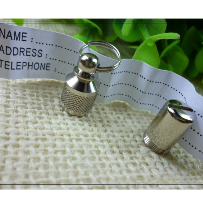 Серебряный/Золотой Pet Cat Dog ID Tag собаки кошки против потери Имя Адрес Этикетка идентификация трубка воротничок товары для животных