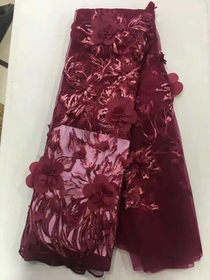 

African Lace Fabric 2019 Embroidered Nigerian Laces Fabric Bridal High Quality French Tulle Lace Fabric For Wedding Party TTN09