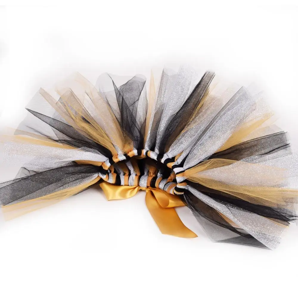 New Baby Girls Fluffy Tutu Skirt Black/Silver/Gold First Birthday Party Costume Infant Tulle Tutus Cake Smash Newborn-5T 6T | Мать и