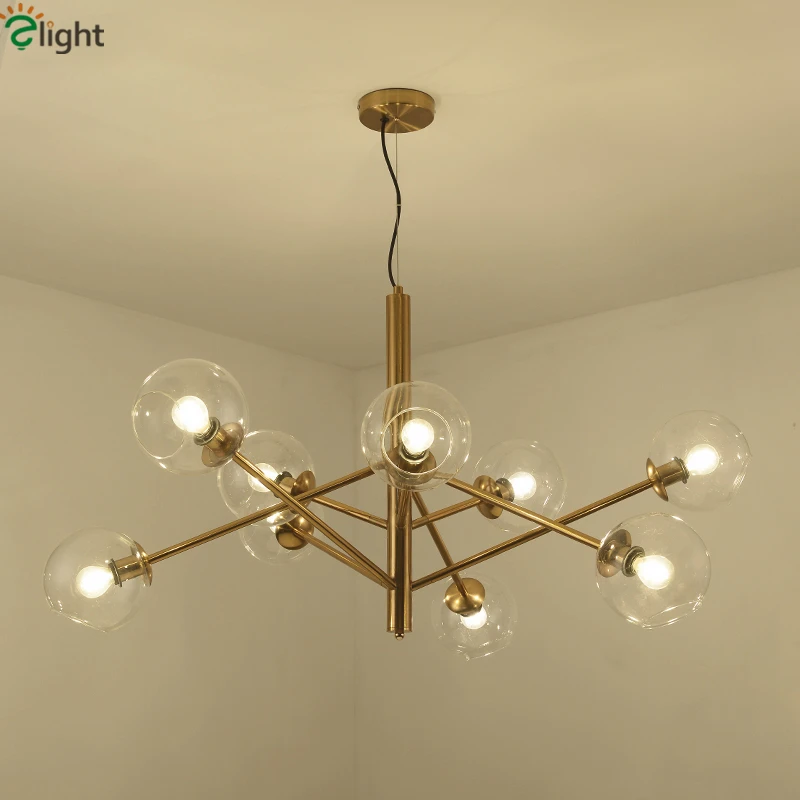 Скандинавские необычные стеклянные шары 9 светильник Lustre E27 Led люстра Modo Luminaria Led Регулируемая подвесная люстра светильники