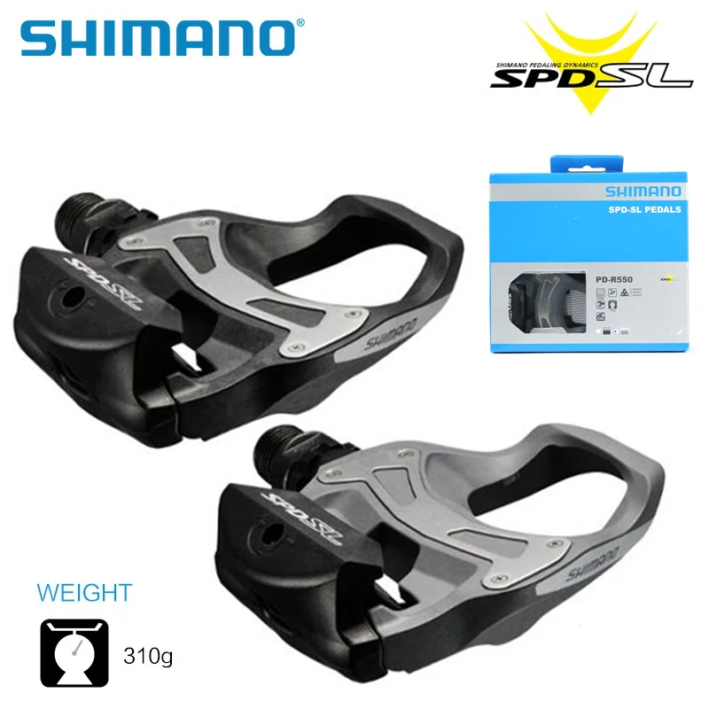 SHIMANO PD R550 SPD SL углеродная композитная Смола дорожные педали с выступами велосипед