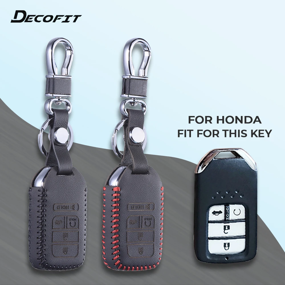 Leather Key Cover for Honda Civic Crosstour CRV Pilot Accord Fit Freed entry Remote Chain Shell Case Protection Keychain Keybag |