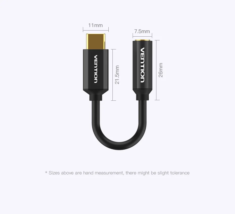 Адаптер для наушников Vention type C 3,5 USB C штекер 3,5 мм гнездо для Xiaomi 6 Mi6 MIX 2 huawei Mate10 P20 Pro AUX аудио кабель