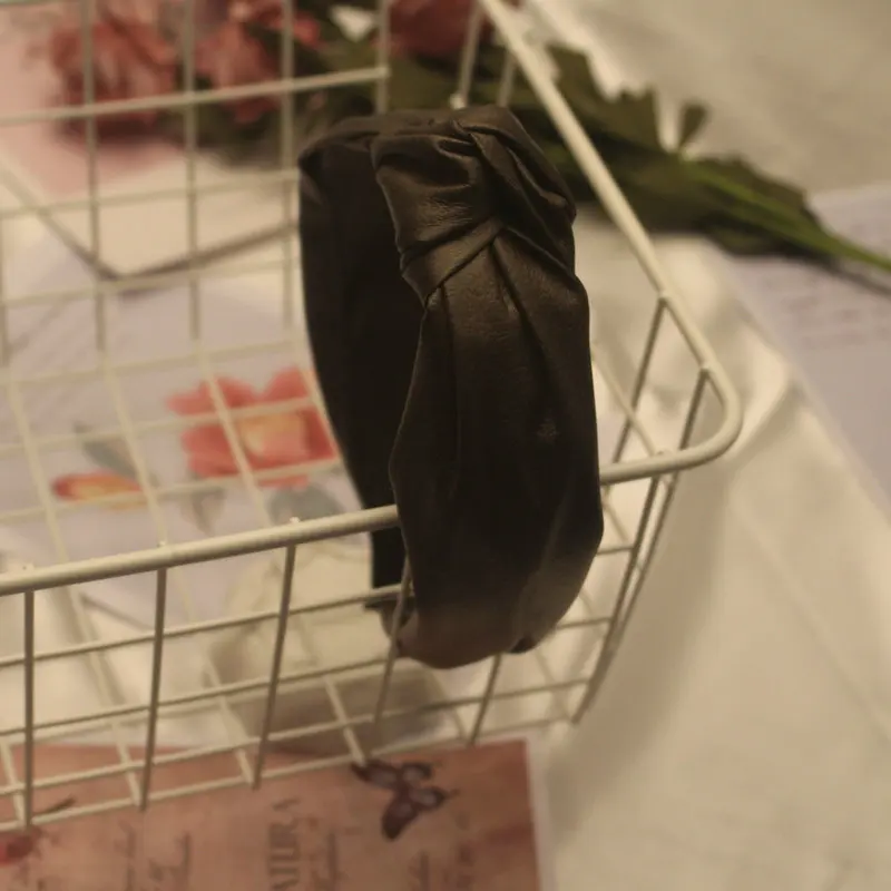 Женские повязки с узлом из искусственной кожи повязка на голову бантом