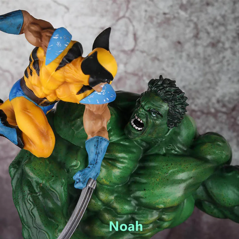 12 дюймов &quotМстители&quot &quotХалк&quot &quotпротив Росомахи Статуя Бюст супергероя