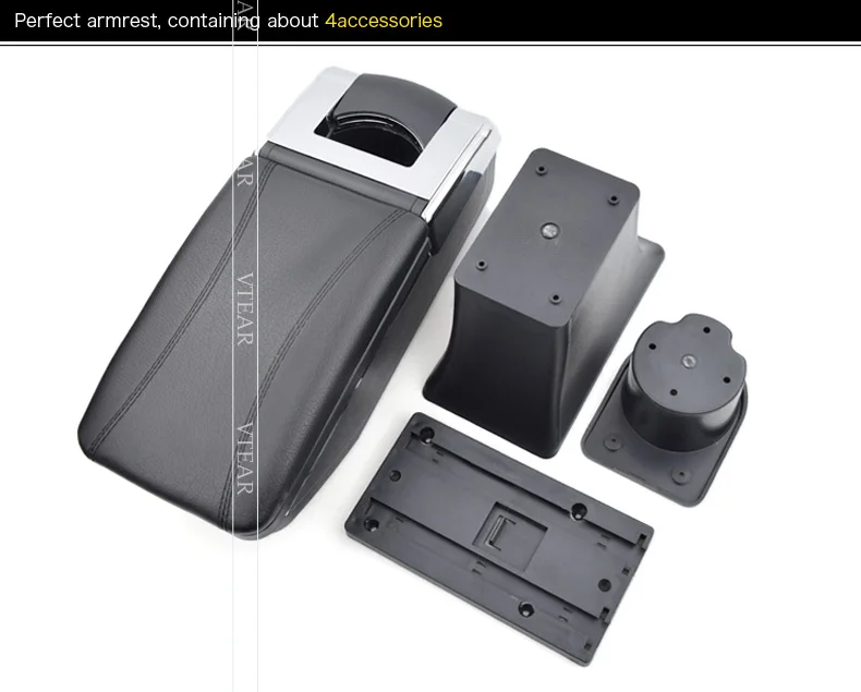 Vtear для Smart fortwo forfour, аксессуары, подлокотник, коробка, Кожаная подставка для рук, поворотная центральная консоль, автомобильный стиль, украшение интерьера