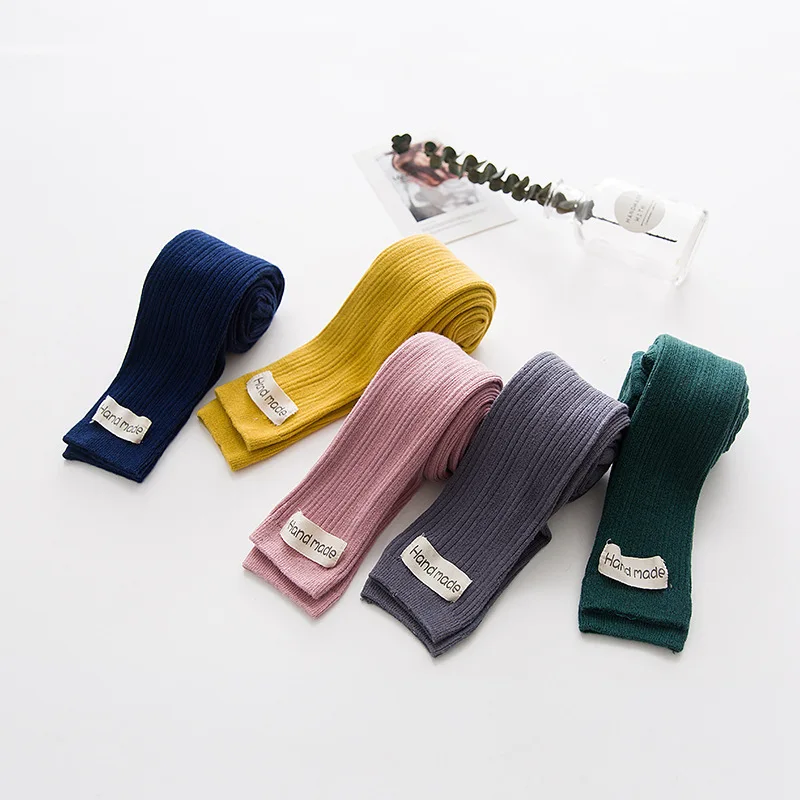 Детские леггинсы однотонные хлопковые колготки для девочек|Леггинсы| |