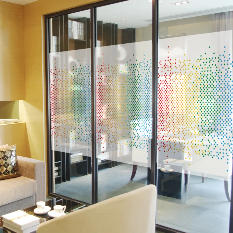 Новая креативная Трехцветная мозаика стеклянная пленка наклейка на окно