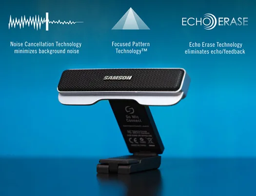Samson Go Mic подключение USB микрофон с сфокусированной технологией рисунка стерео компьютерный микрофон для записи и чата